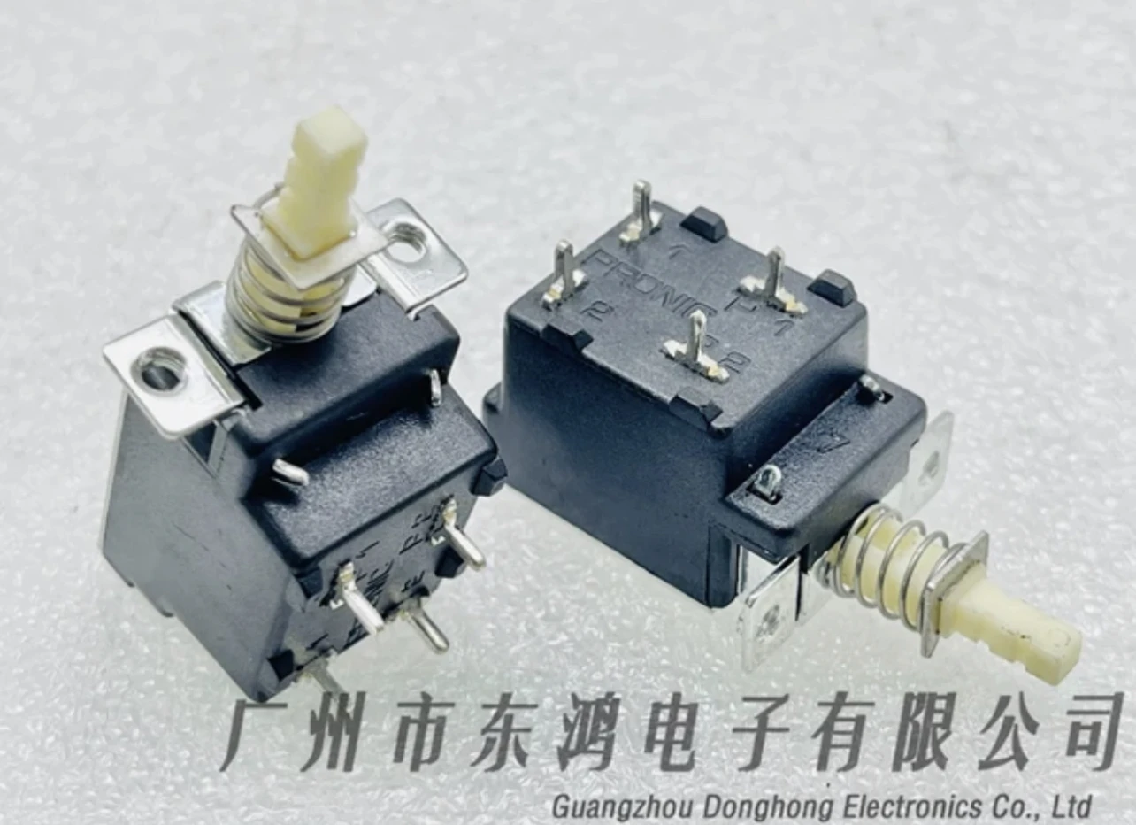 1PCS PRÓNICA China Taiwán 10A250VAC 4 Puntiaguda pin de auto-bloqueo interruptor de botón TV Interruptor de Alimentación de la parte Superior del cuadro de . ' - ' . 1