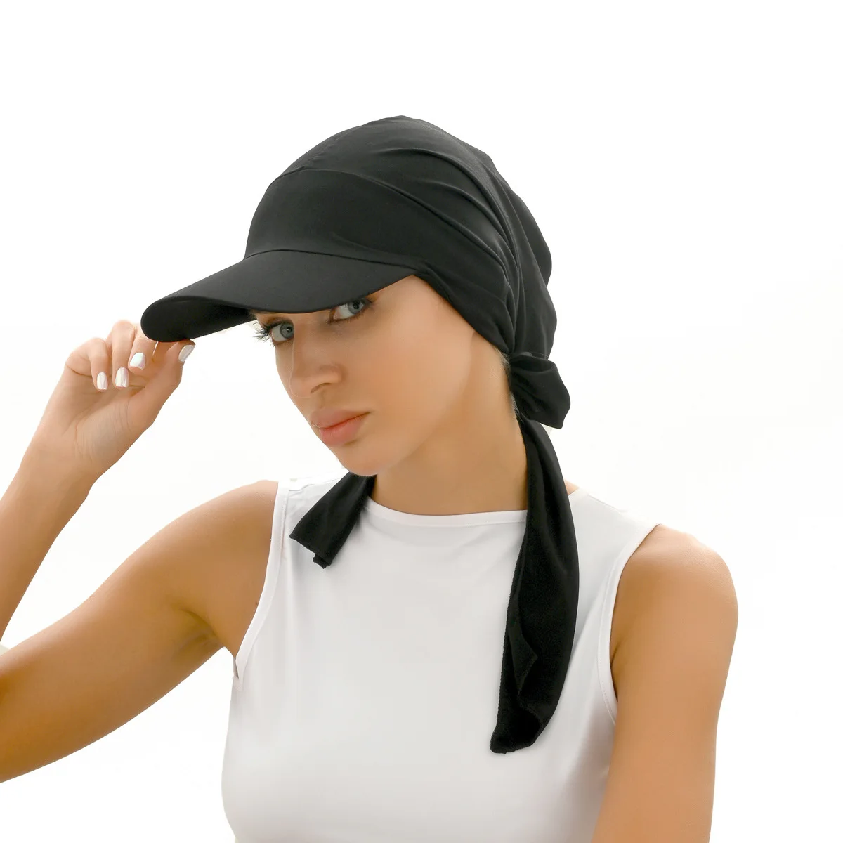 Musulmana Con Hiyab Turbante Gorro Para Niñas Gorra De Béisbol Sombreros Para El Sol Pañuelo Bufanda Gorro De Color Sólido De Las Mujeres De La Moda Suave Sombreros Para El Sol . ' - ' . 1