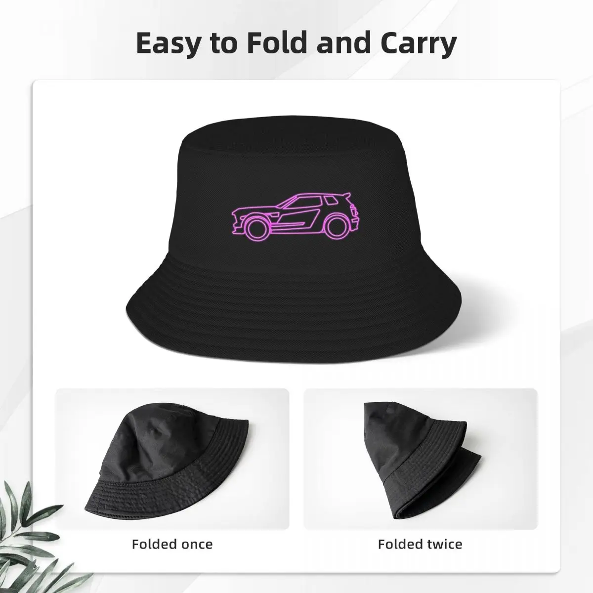 Nueva Fennec Neón (Debe comprar en negro para aumentar el brillo) Sombrero de Cubo de la Vendimia de la Playa de Hat Chica de los Hombres . ' - ' . 2