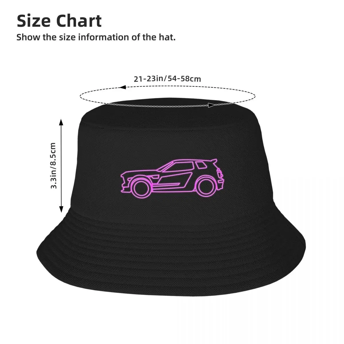 Nueva Fennec Neón (Debe comprar en negro para aumentar el brillo) Sombrero de Cubo de la Vendimia de la Playa de Hat Chica de los Hombres . ' - ' . 3