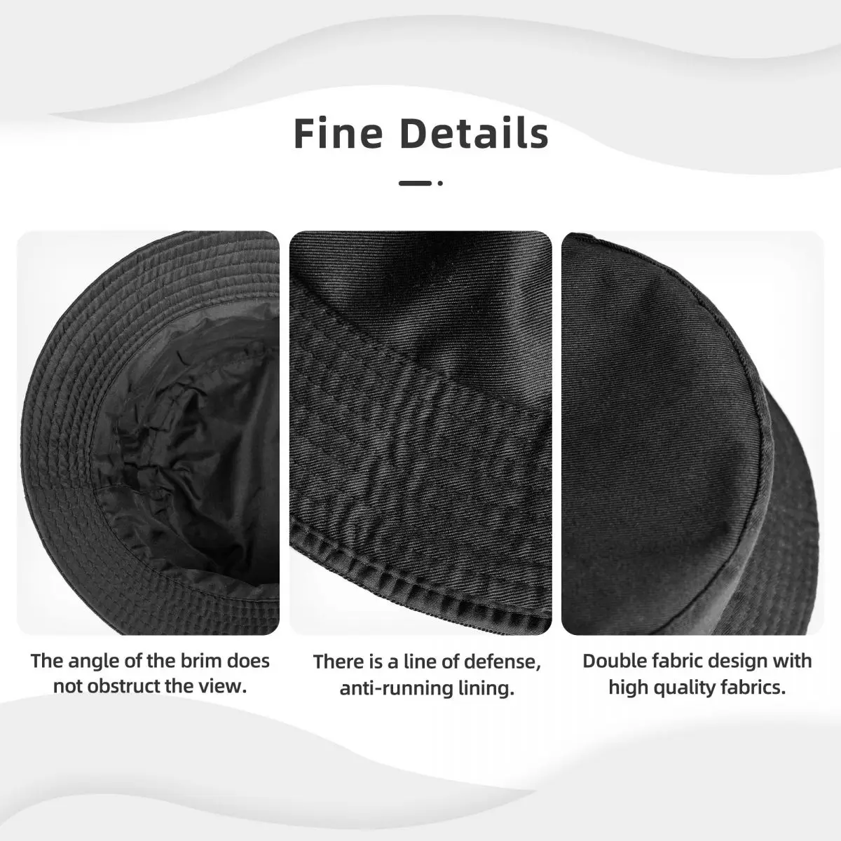 Nueva Fennec Neón (Debe comprar en negro para aumentar el brillo) Sombrero de Cubo de la Vendimia de la Playa de Hat Chica de los Hombres . ' - ' . 4