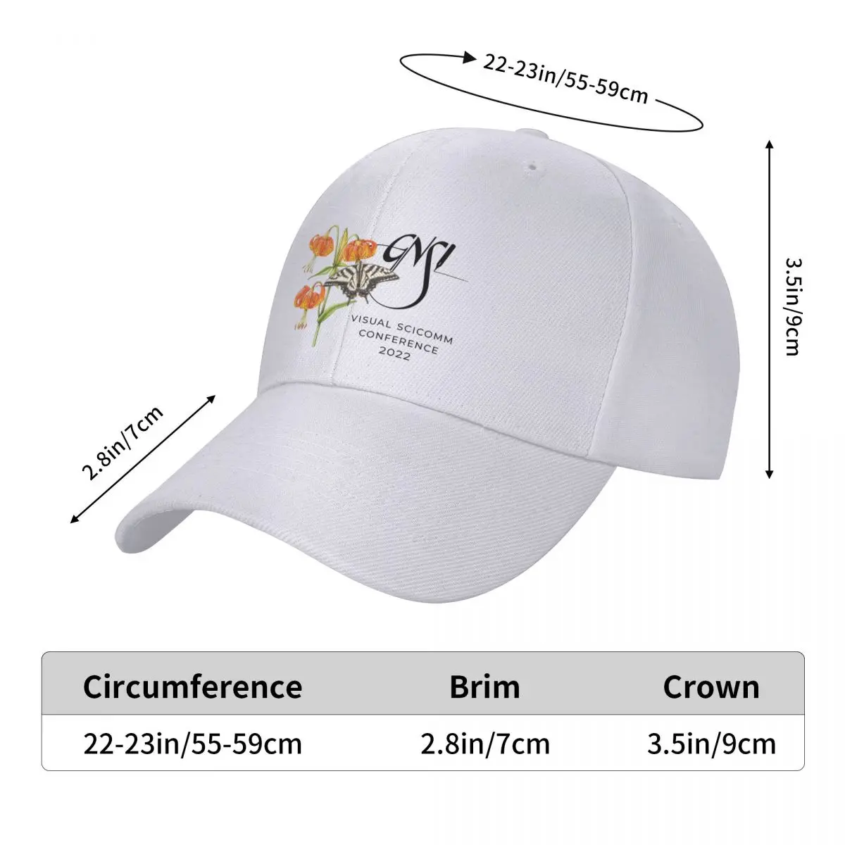 2022 GNSI logotipo de la conferencia (compacto) Cap Gorra de Béisbol personalizado gorra sombrero para hombre Mujer . ' - ' . 5