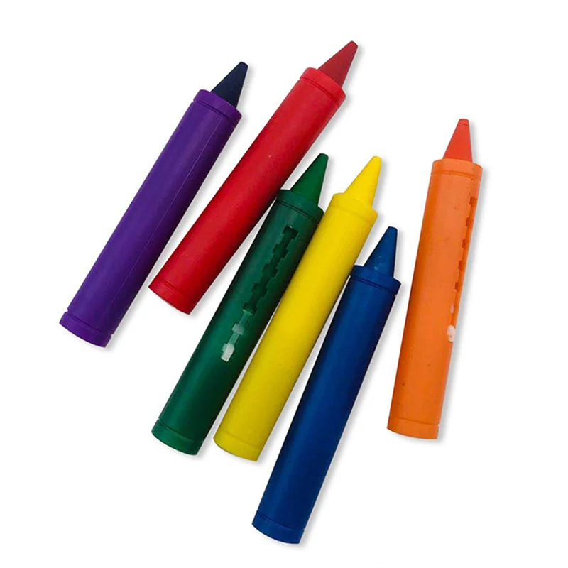 6 Colores Borrable Niños Crayones Crayola a Base de Agua de Baño Push Crayones Arte Suministros Papelería Regalo . ' - ' . 2