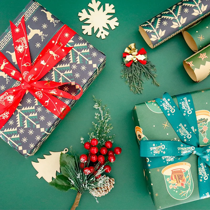 6 artículos de Navidad Papel de Regalo Árbol de Navidad Copo de nieve de Navidad Decoraciones para el Hogar Navidad y Año Nuevo DIY Manualidades de Papel . ' - ' . 2