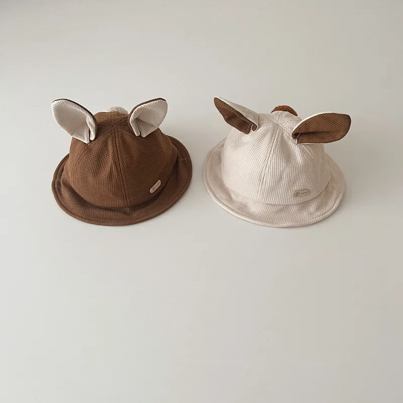 45-48 cm de dibujos animados conejo bebé sombrero de Cubo de 2023 versión en coreano lindo oído largo de la cuenca del bebé sombrero de salir chicas chicos sombrero para el Sol . ' - ' . 0