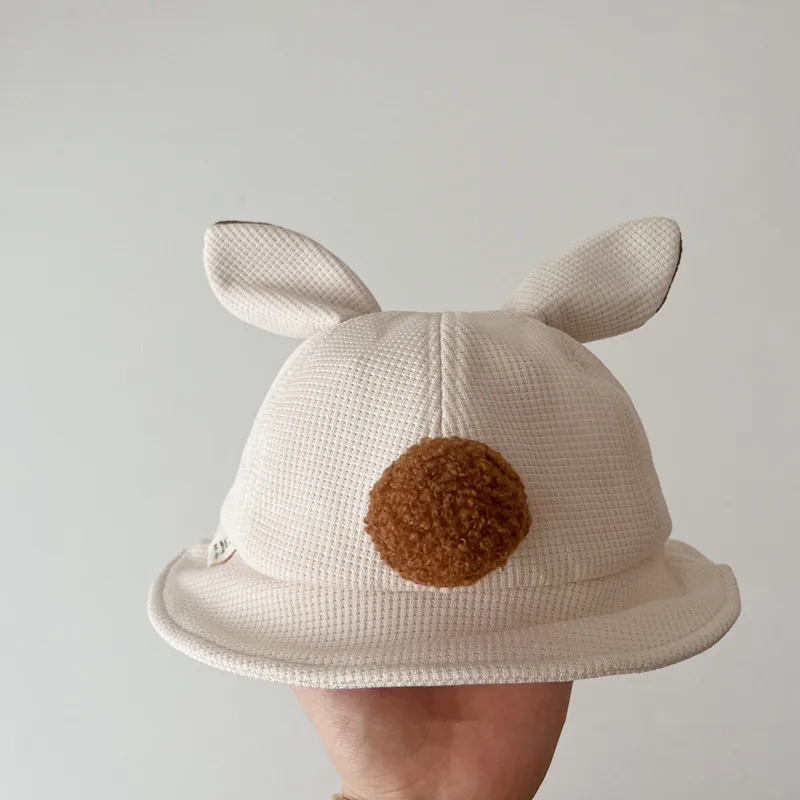 45-48 cm de dibujos animados conejo bebé sombrero de Cubo de 2023 versión en coreano lindo oído largo de la cuenca del bebé sombrero de salir chicas chicos sombrero para el Sol . ' - ' . 3