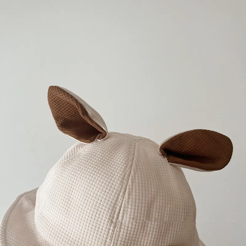 45-48 cm de dibujos animados conejo bebé sombrero de Cubo de 2023 versión en coreano lindo oído largo de la cuenca del bebé sombrero de salir chicas chicos sombrero para el Sol . ' - ' . 4