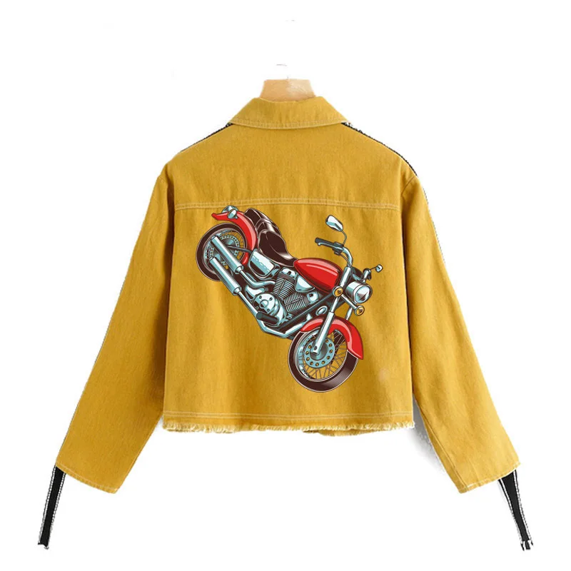 De hierro sobre la Revisión de la Motocicleta de la Camisa de la etiqueta Engomada de jersey de Fútbol Ropa de Transferencia de calor de la etiqueta Engomada . ' - ' . 2