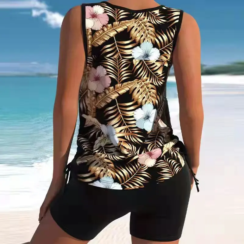 2023 Nuevo Plus Tamaño 5XL Impreso de Alta de la Cintura de Dos Piezas Bikinis Conjunto de Traje de baño Femenino de las Mujeres trajes de baño trajes de baño de los Bañistas Traje de Baño . ' - ' . 4