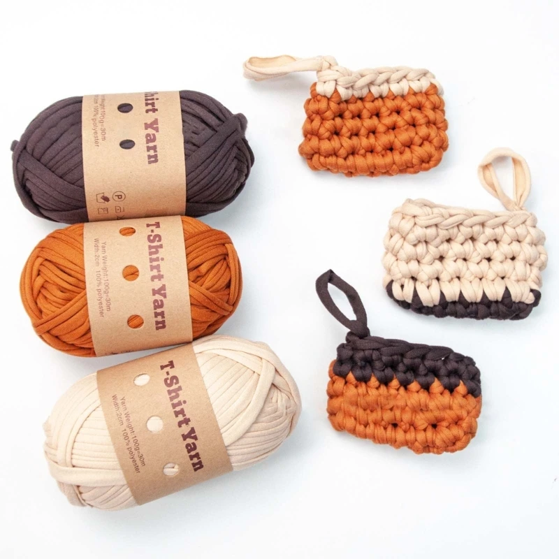Hilo de Tejer Hilo Multicolor Poliéster Tiras para DIY Crochet Proyecto para la Fabricación de Bolsas,las montañas Rusas de la Cesta de Cojines KXRE . ' - ' . 0