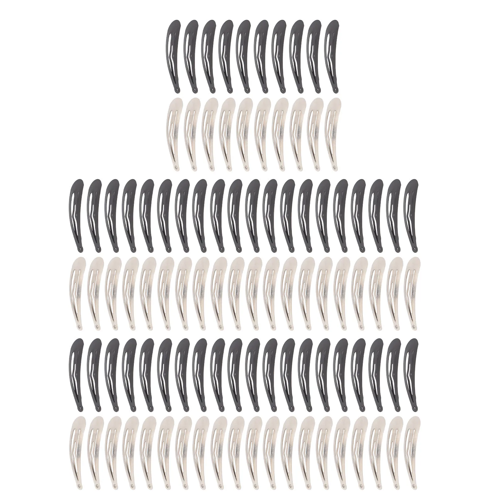 Complemento Clips de Pelo Negro Blanco Color de Metal Resistente 2.0 en Seguros de Cabello Elástico Broches para Oficina . ' - ' . 2