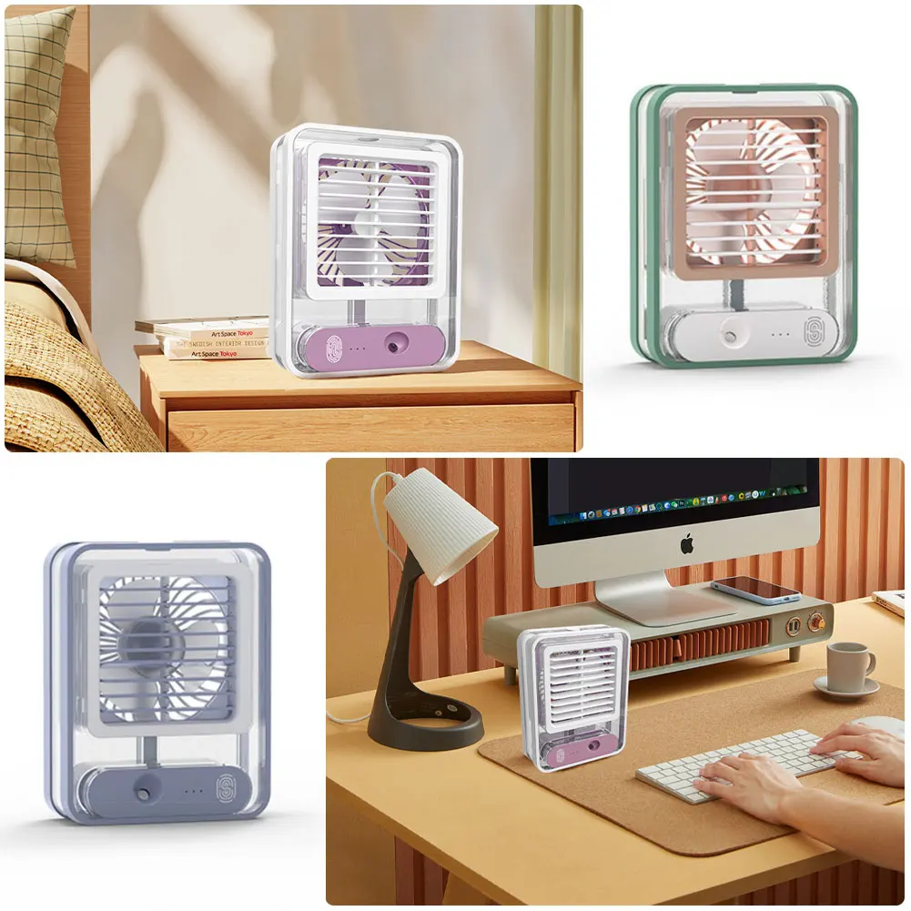 400 ml Portátil Mini Acondicionador de Aire USB Enfriador de Aire del Ventilador de la Oficina en Casa Mesa de la Humectación de la Luz de abanico Enfriador de Agua de Mesa Ventilador . ' - ' . 4