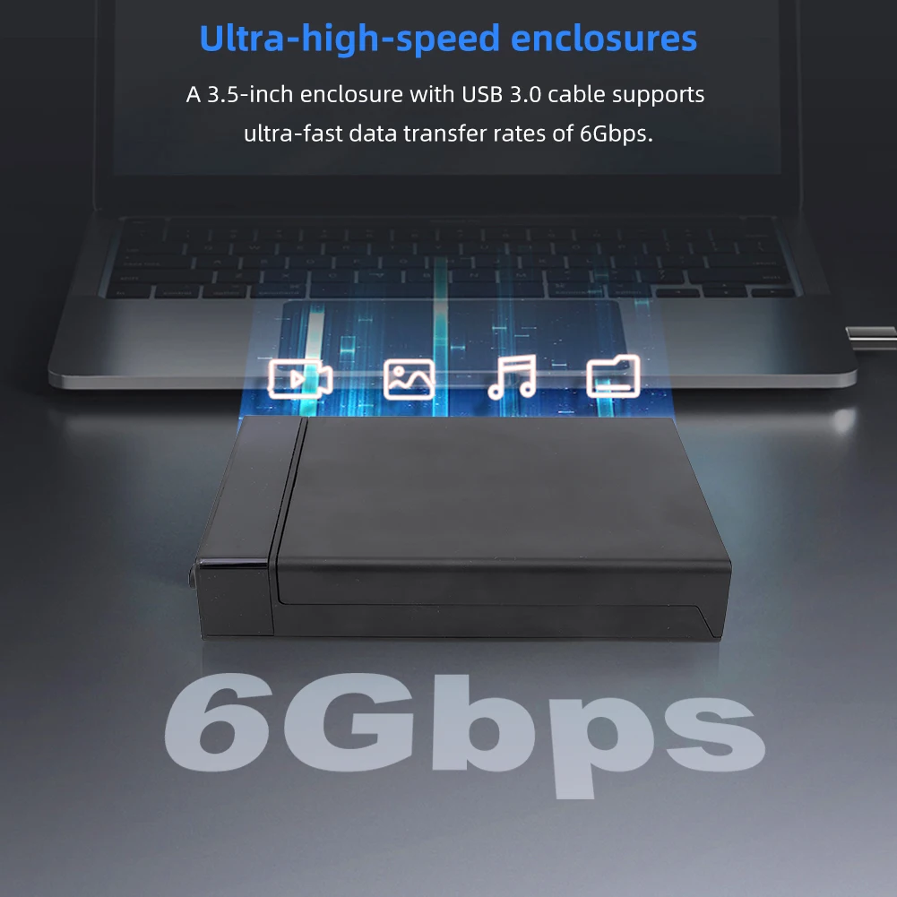 SSD HDD Caso USB3.0 Portable caja de Disco Duro Unidad de disco Duro Externa de la Estación de Acoplamiento para SATA de 3,5 Pulgadas 1/2/3 disco duro Externo SSD . ' - ' . 2