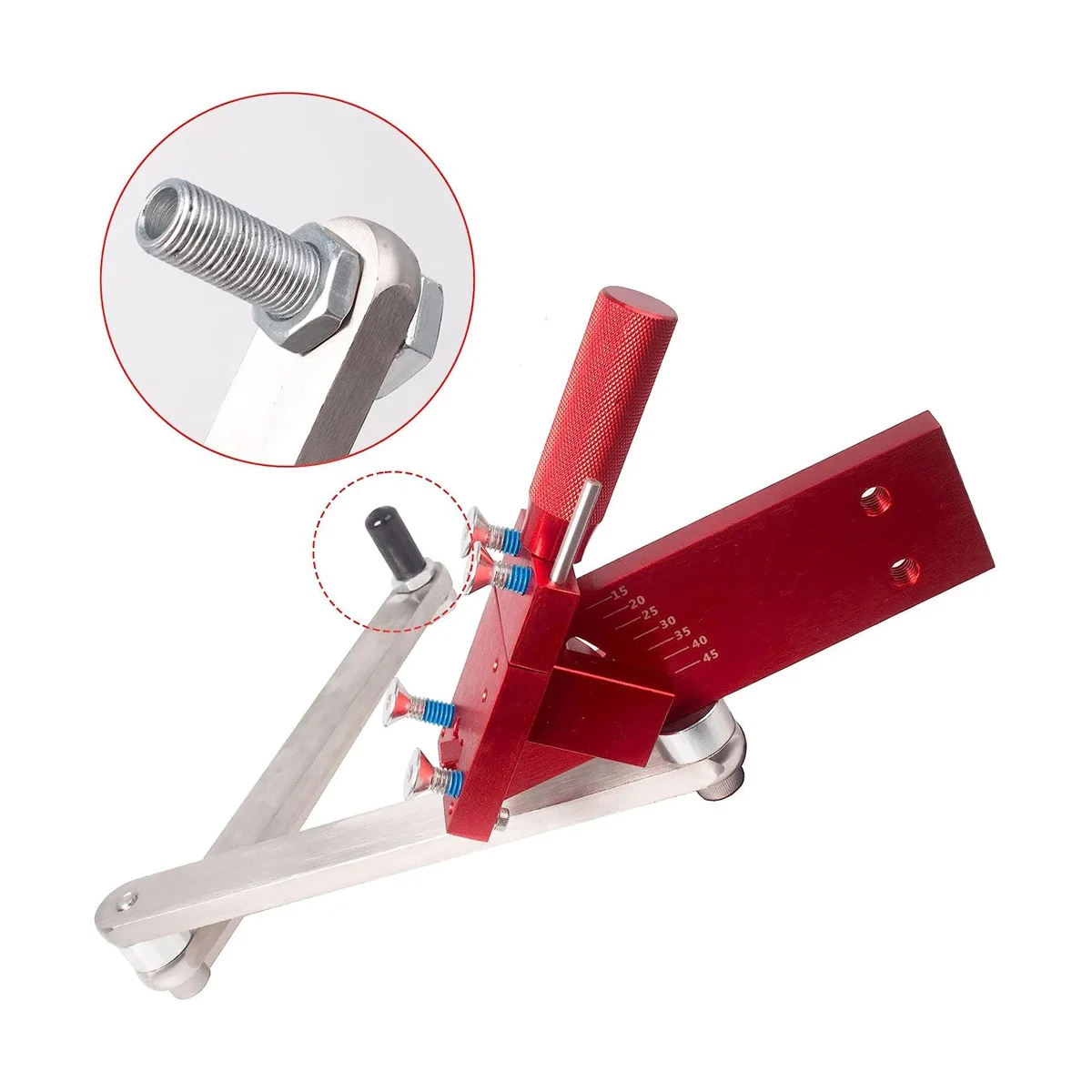 Cortadora de césped Afilador de Cuchilla de 15°-45° Ajustable para la Recta y Estándar Cuchillas de la cortadora de césped Rojo . ' - ' . 4