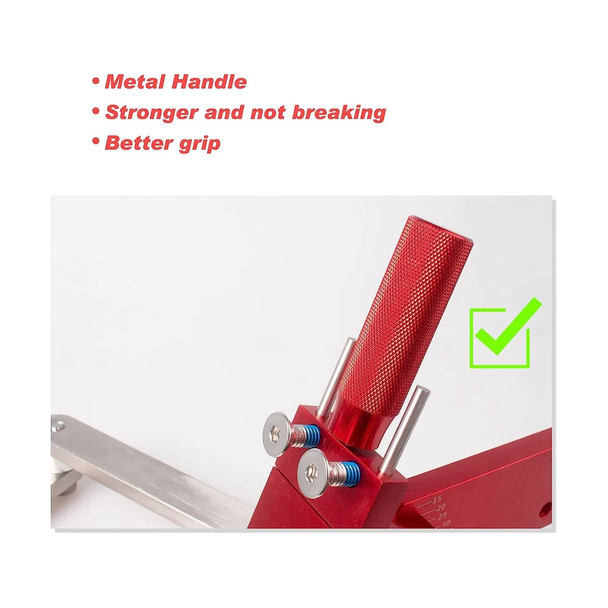 Cortadora de césped Afilador de Cuchilla de 15°-45° Ajustable para la Recta y Estándar Cuchillas de la cortadora de césped Rojo . ' - ' . 5