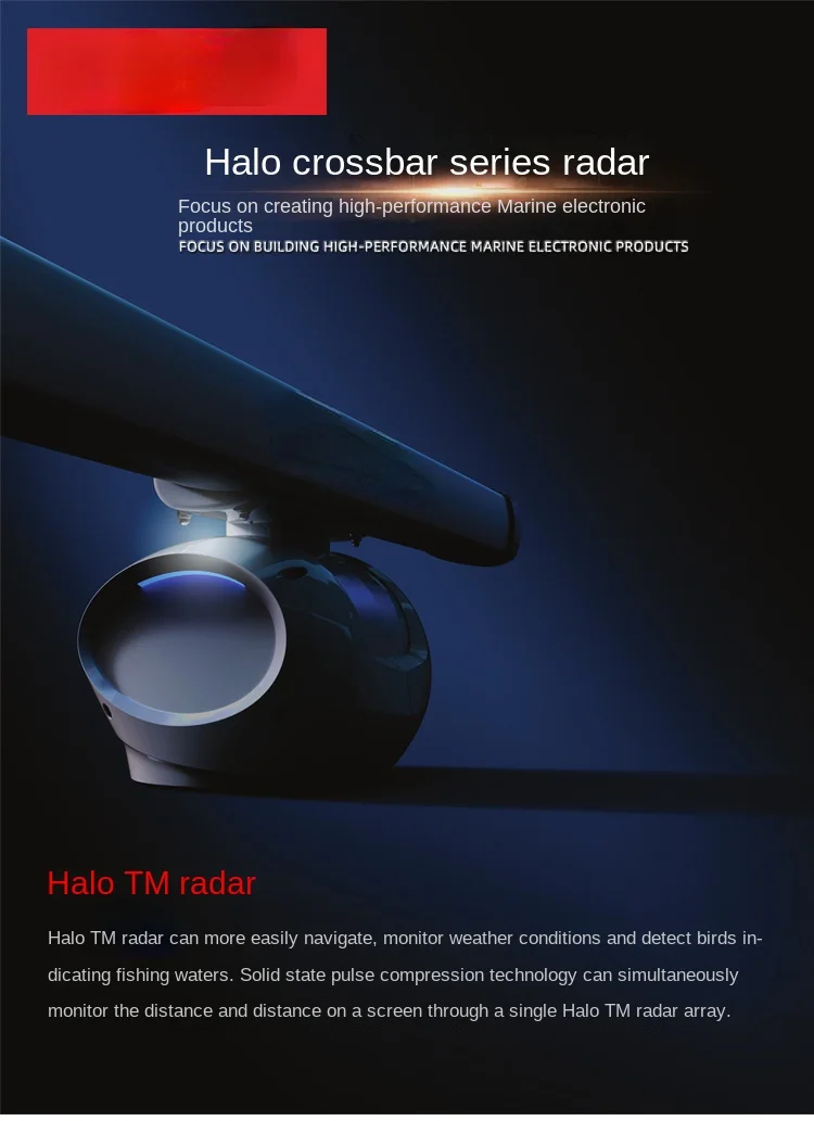 Halo3 4 6 Radar Marino De Compresión De Pulsos De La Cruz De La Barra De Estado Sólido Escáner De 72 Millas Náuticas . ' - ' . 2
