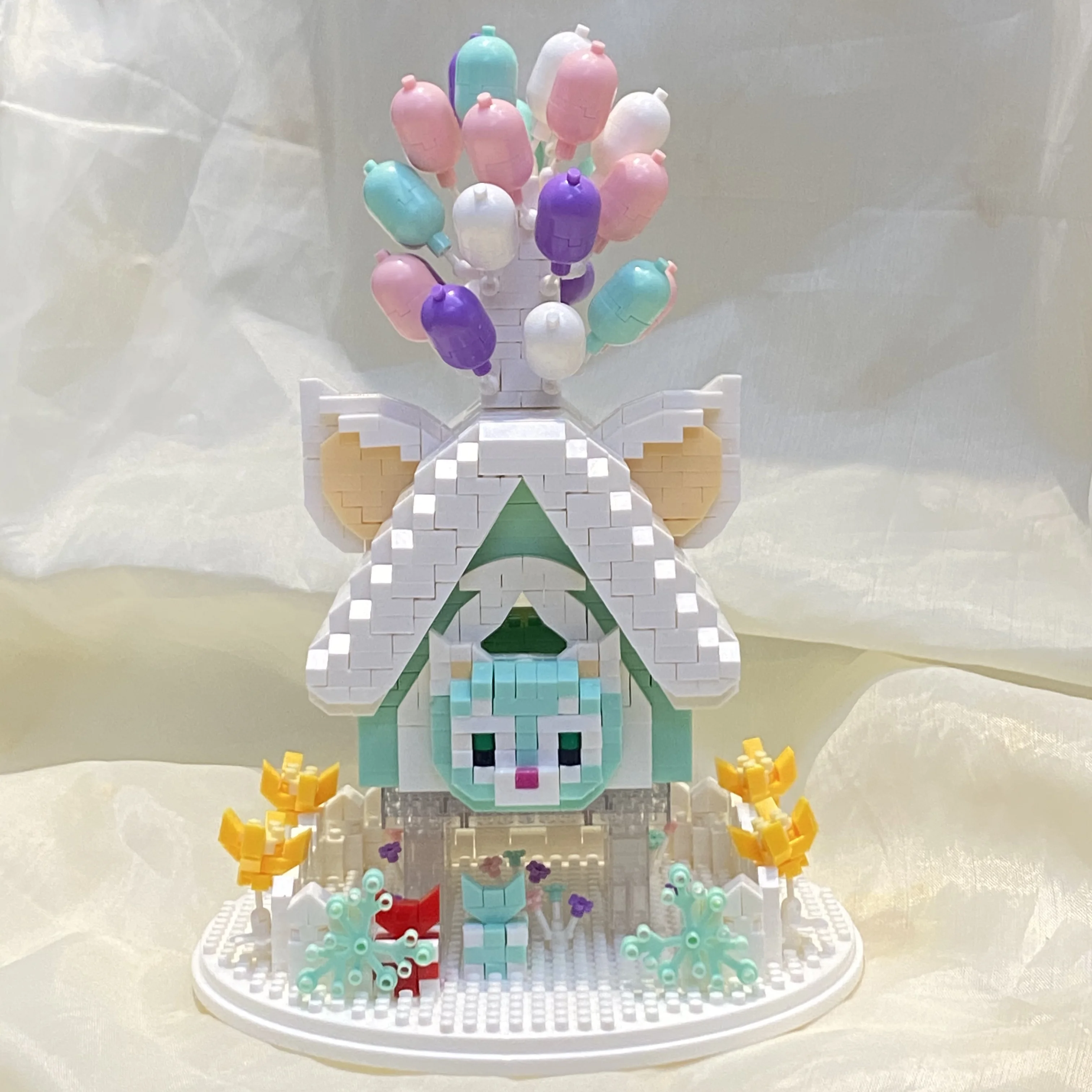 Flotante globo Casa de micro-partículas de bloques de construcción de bricolaje material pack pequeñas partículas para que coincida con el regalo de cumpleaños de las niñas childre . ' - ' . 1