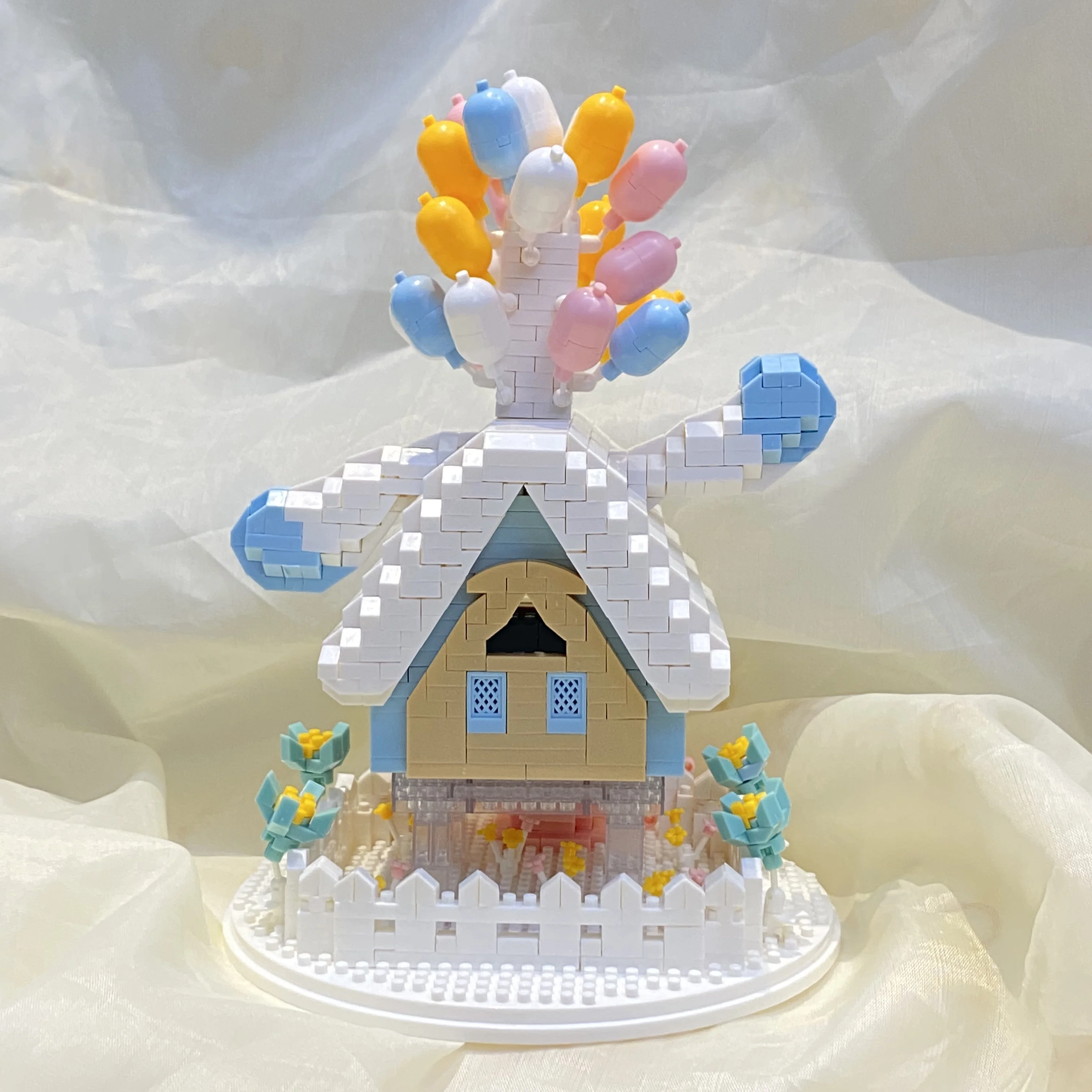 Flotante globo Casa de micro-partículas de bloques de construcción de bricolaje material pack pequeñas partículas para que coincida con el regalo de cumpleaños de las niñas childre . ' - ' . 5
