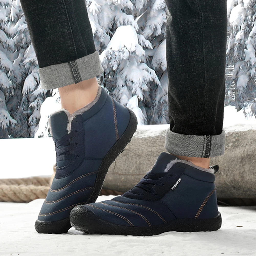 Los hombres de Invierno de los Zapatos de Suela de Goma Impermeable Cortos de Invierno Botas de Plataforma Antideslizante Botas para realizar Caminatas al aire libre Botas de Tobillo Zapatos de Footwea . ' - ' . 5