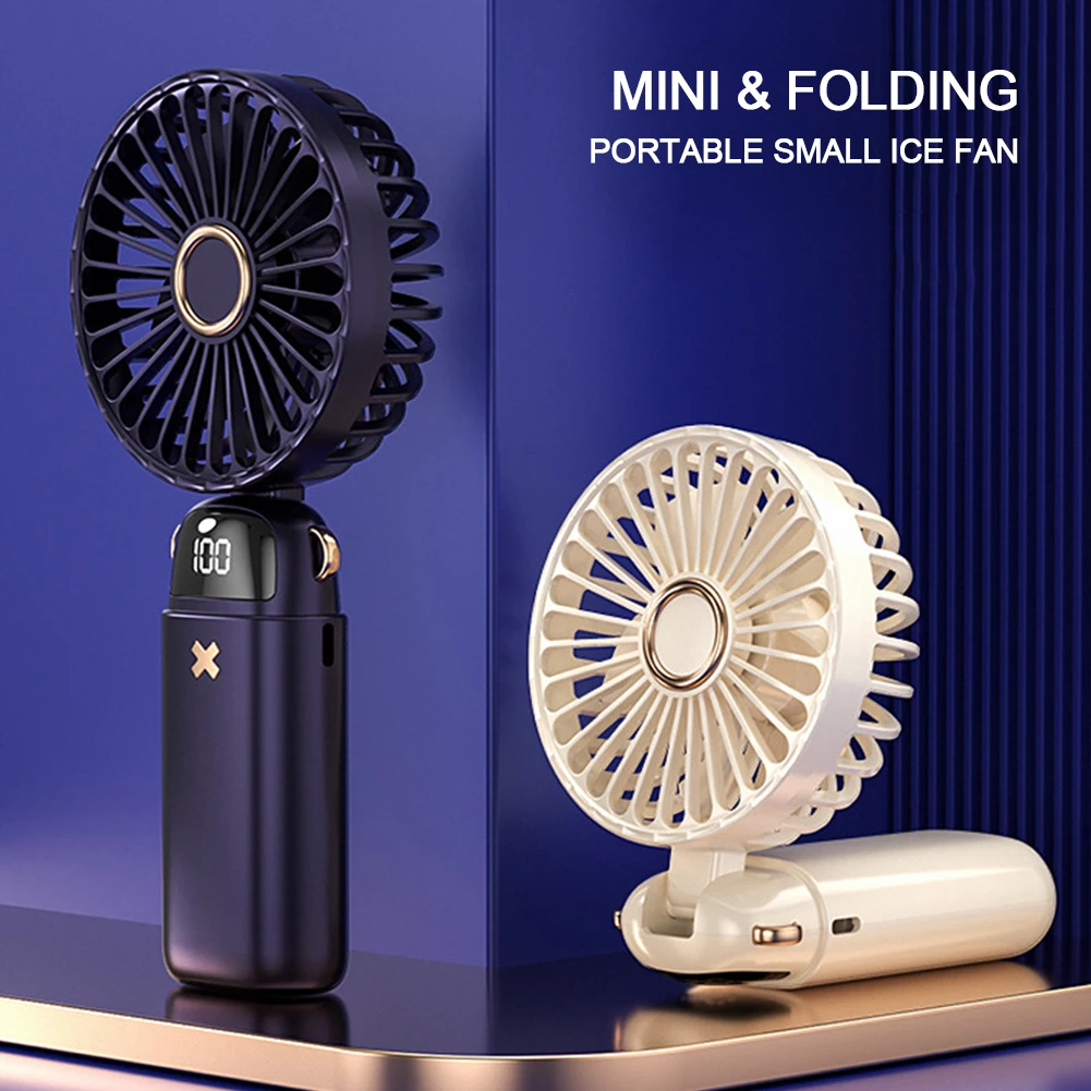 De mano Mini Fan Ventilador Portátil Recargable de Bolsillo Ventilador con 5 Niveles de Velocidad de 6000 mAh de la Batería Plegable USB Ventilador para Oficina al aire libre . ' - ' . 1
