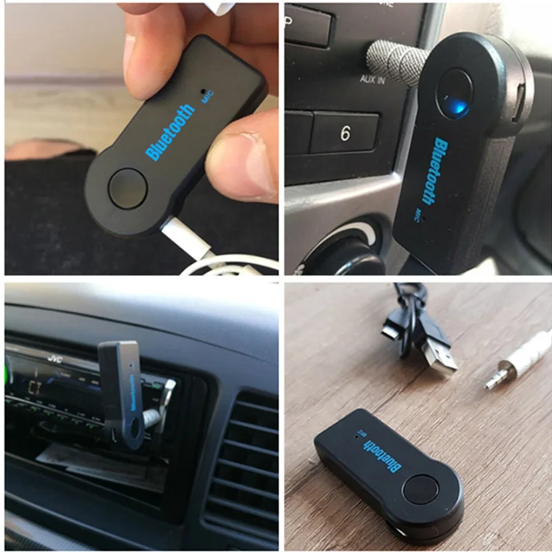 Coche Inalámbrico Bluetooth 5.0 Receptor 2 en 1 Auto Transmisor Adaptador de Jack de 3,5 mm de Música de Audio Aux A2dp para Auriculares Receptor de manos libres . ' - ' . 5