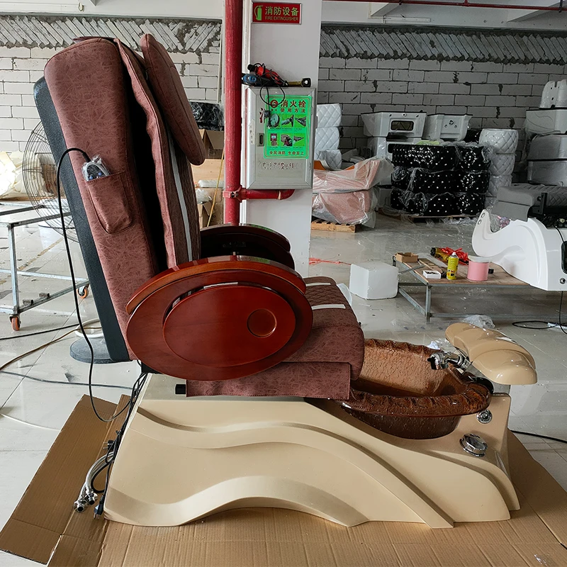 Único de diseños de uñas de equipo de la tienda silla de pedicura para salón eléctrica spa silla marrón silla de pedicura . ' - ' . 1
