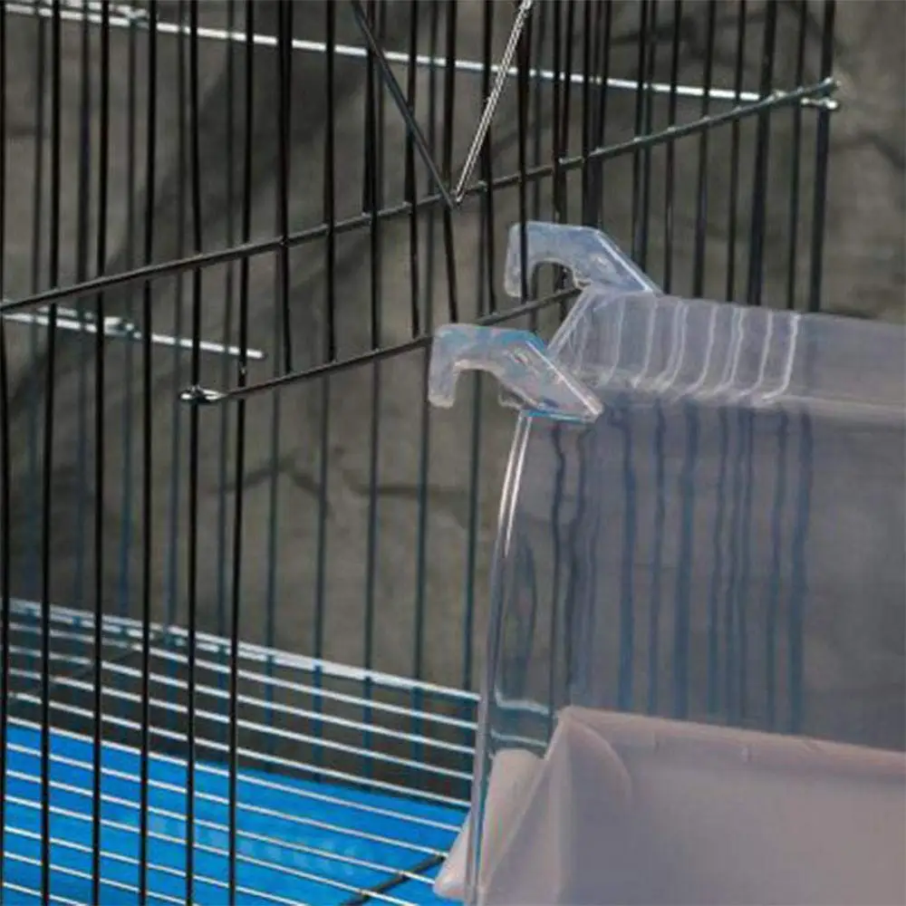 Pet Loro Pájaro Transparente De Baño Bañera Bañera Ducha De La Caja Colgante Jaula De Decoración . ' - ' . 3