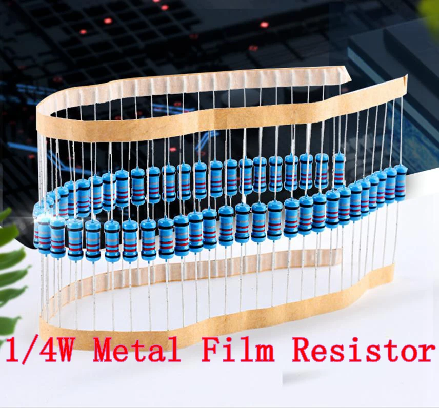 (100pcs) 330R ohm 1/4W Resistor de Película Metálica 330R ohm 0.25 W 1% ROHS . ' - ' . 1