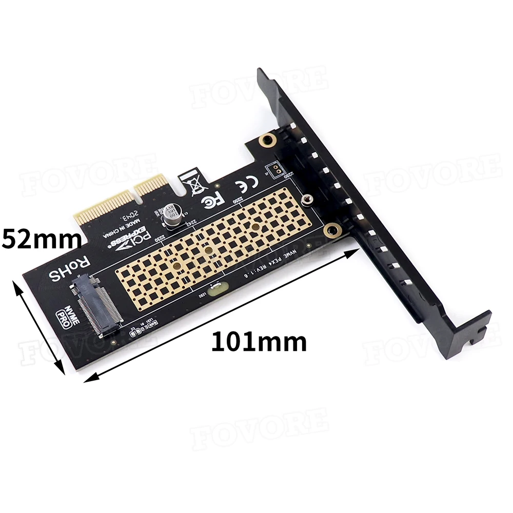 PCIe NVMe M2 NGFF SSD PCIe X4 Tarjeta Adaptadora PCIe X4 M. 2 Card con Disipador de calor de Aluminio . ' - ' . 3