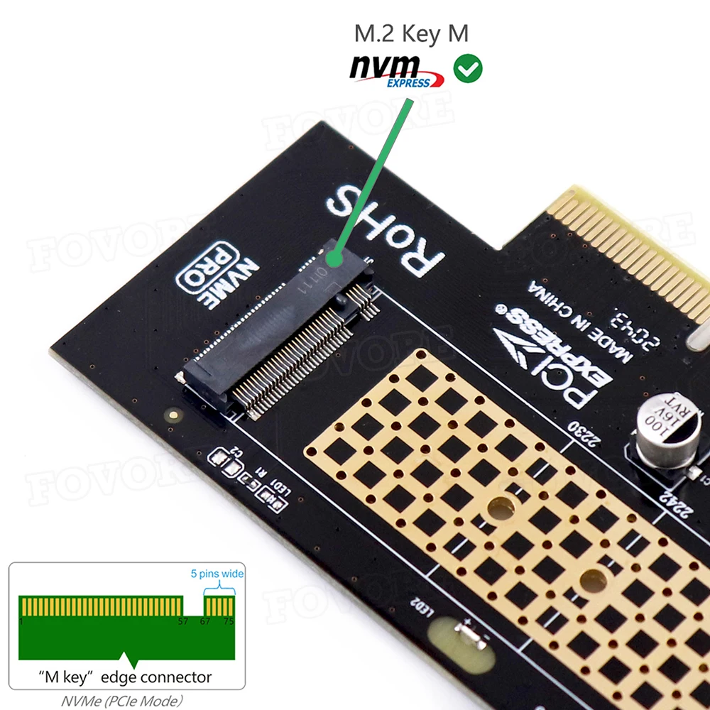PCIe NVMe M2 NGFF SSD PCIe X4 Tarjeta Adaptadora PCIe X4 M. 2 Card con Disipador de calor de Aluminio . ' - ' . 4