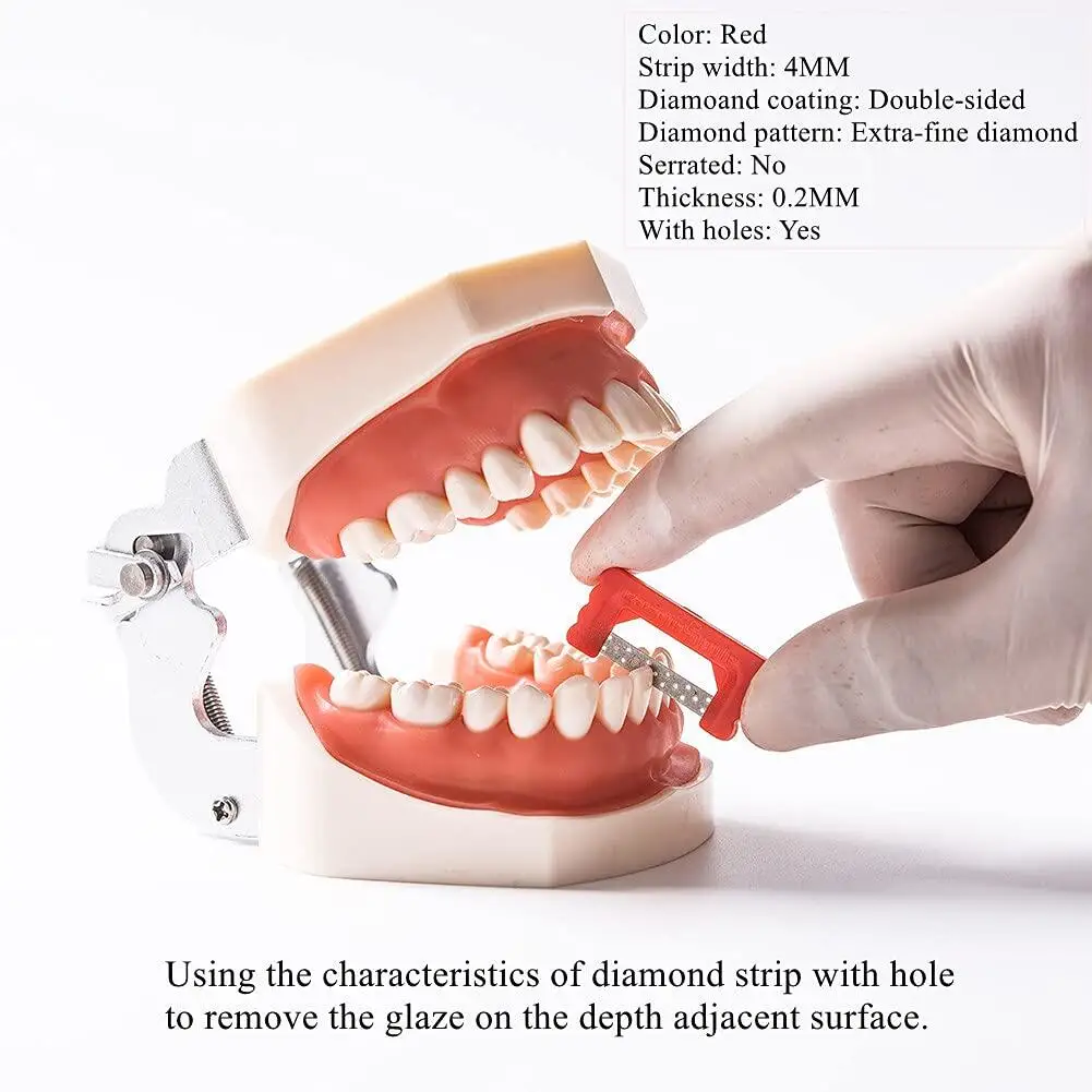 Easyinsmile Dental de Ortodoncia Interproximal Reducción de las Tiras de los DPI Pulido Tiras Dentadas Rápido Diente de Presentación de la Tira de ESPESOR 0,2 MM . ' - ' . 2