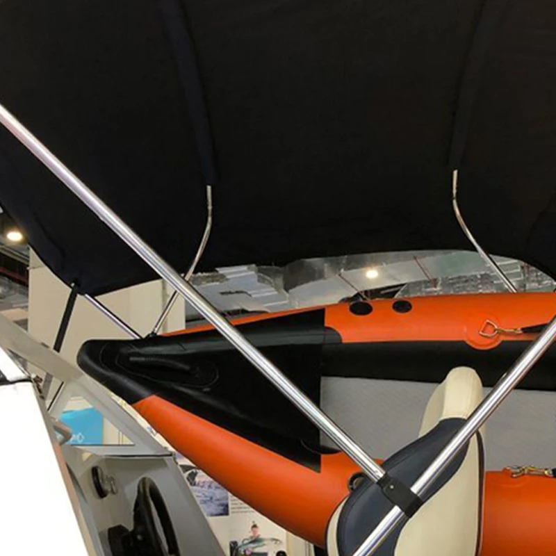 25 mm de Nylon Negro de la Tubería Ojo Extremo Canopy Extremo del Tubo de Accesorios Tapa Bimini Top Montaje de Hardware de embarcaciones Yate en el Interior del Ojo Final . ' - ' . 5