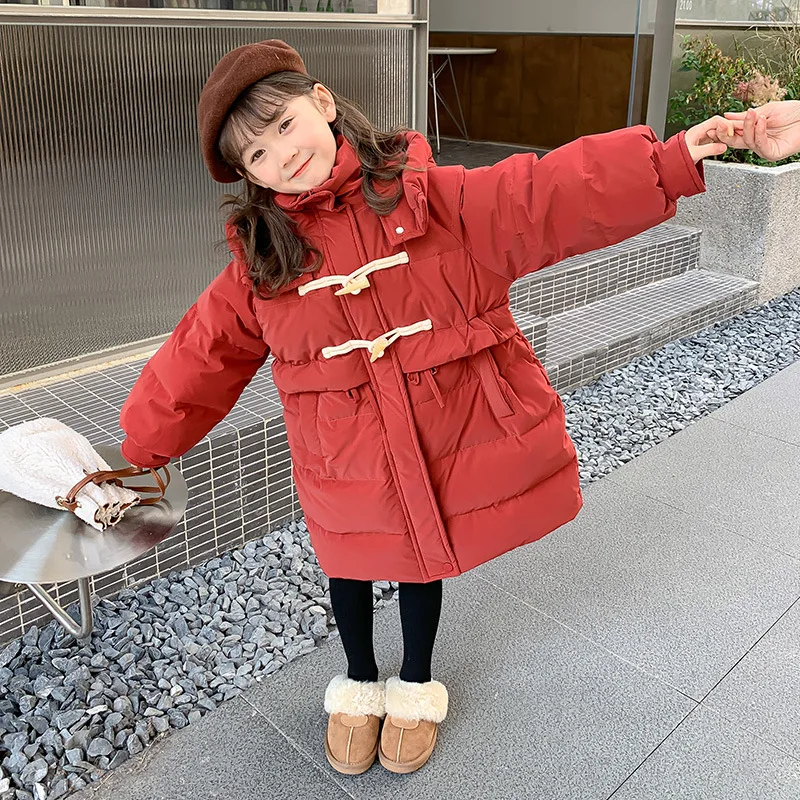 Las niñas de Invierno de Algodón Abrigo Casual Suelto Caliente Mucho el Estilo de los Niños Elegante Abrigo de los Niños de corea Parkas con Capucha traje de nieve XMP448 . ' - ' . 2