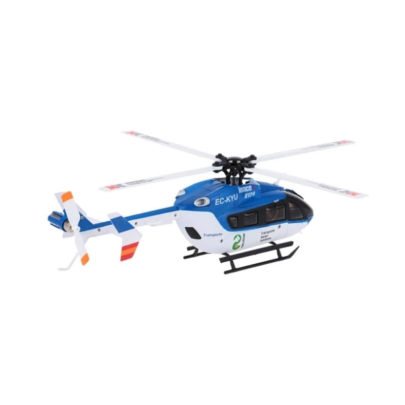 Sin escobillas Flybarless Cuatro Cuchillas de 6 CANALES de Control Remoto Helicóptero 3D6G Sistema de Balanceo de la acrobacia aérea Volando Alto de Simulación Modelo de RC de Juguete . ' - ' . 3