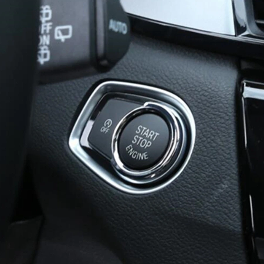 El arranque del motor Interruptor de Parada de Cubierta del Botón de Recorte de Ajuste Para BMW Serie 3 F30 316i 320i 328i 2013 - 2017 ABS Cromado Interior Accesorios . ' - ' . 3