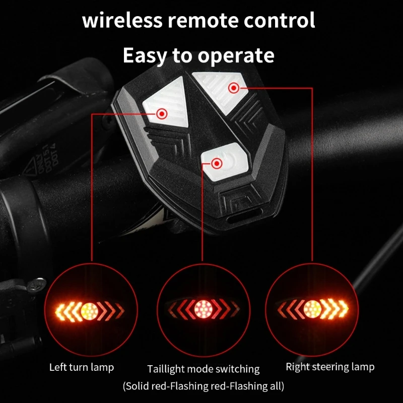 Bicicleta Luz Trasera USB Recargable Control Remoto de alarma de Seguridad de la Bicicleta Luces de Freno . ' - ' . 1
