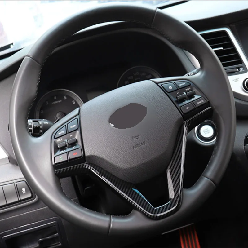 Volante de auto Cubierta de Lentejuelas Decoración de Interiores de ajuste Para Hyundai Tucson 3 de 2016 2017 2018 19 LHD ABS Cromado Accesorios . ' - ' . 0