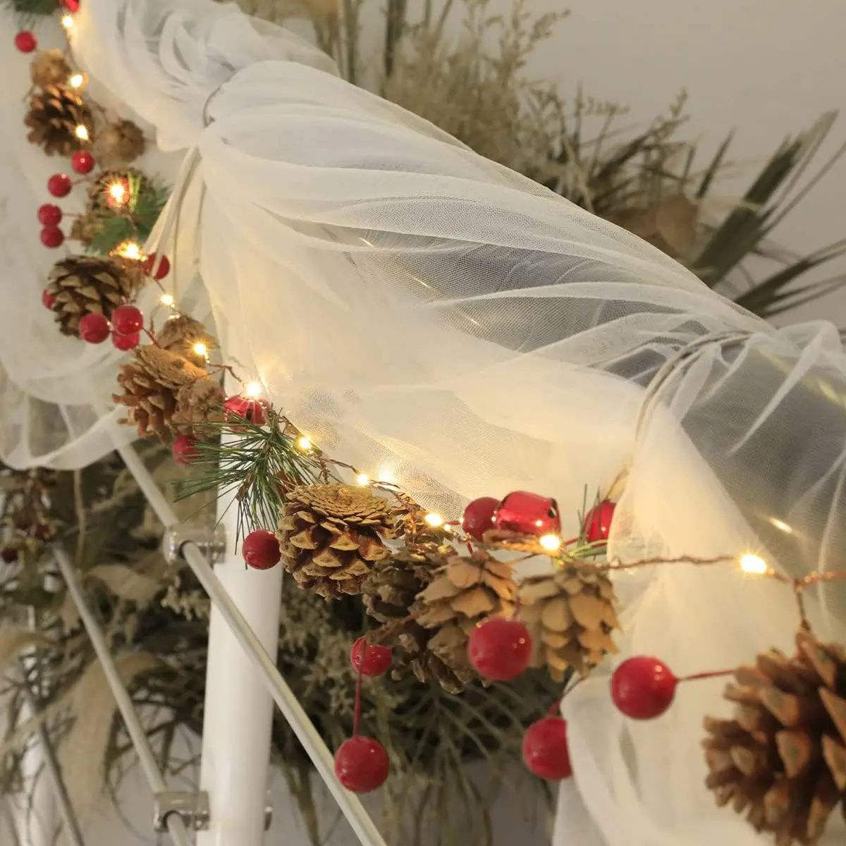 2/3m Pino de Navidad Luz de la Cadena de 20/30 Luces LED de la Decoración de la Fiesta Creativa Chimenea Colgante DIY Fiesta en Casa de Navidad Decoración . ' - ' . 2