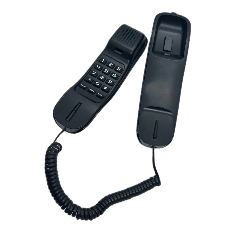 KX-T638 Mini Pared de Teléfono con Cable, Teléfono Fijo con Silencio y de repetición Fácil de Instalar T5EE . ' - ' . 4