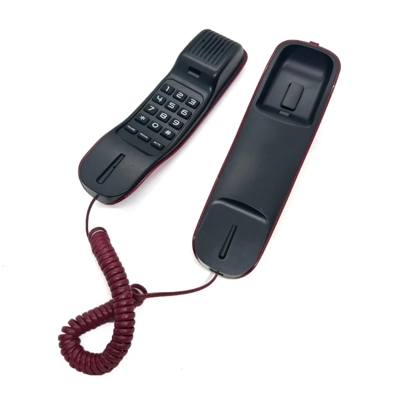 KX-T638 Mini Pared de Teléfono con Cable, Teléfono Fijo con Silencio y de repetición Fácil de Instalar T5EE . ' - ' . 5