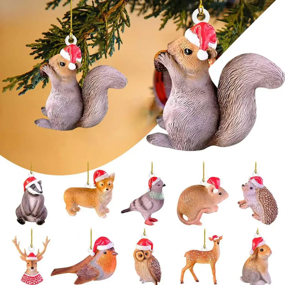 Árbol De Navidad Colgante Ligero Animal Lindo Colgante Decoración De Navidad Para El Festival De Coche Colgante De La Decoración . ' - ' . 2