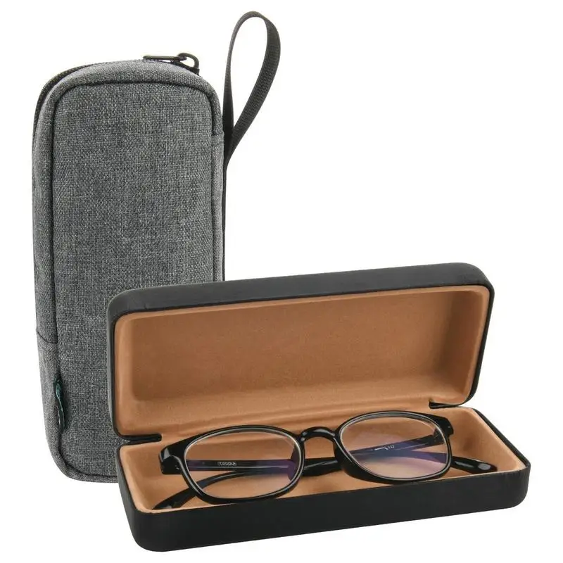 1pcs Unisex de Cuero Gafas Impermeable Resistente al Desgaste Anteojos Cuadro de Gafas de sol de la Simple Protección de la Bolsa de Accesorios para el Hogar . ' - ' . 2
