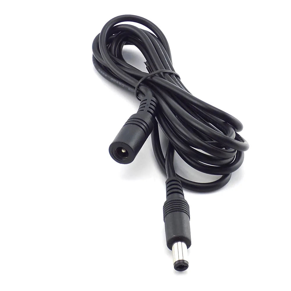 5.5x2.1 mm fuente de Alimentación DC Jack Adaptador de Cable de Plomo de 12v Cable de CC Femenino Masculino Extensión Plugin Externo . ' - ' . 1