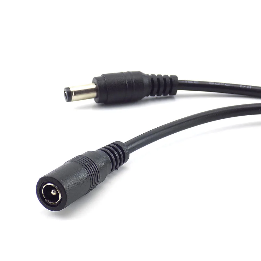 5.5x2.1 mm fuente de Alimentación DC Jack Adaptador de Cable de Plomo de 12v Cable de CC Femenino Masculino Extensión Plugin Externo . ' - ' . 3