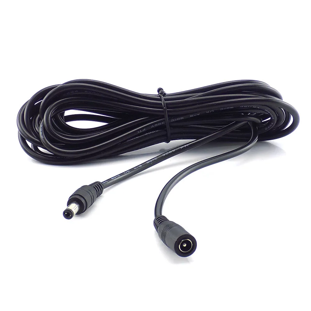 5.5x2.1 mm fuente de Alimentación DC Jack Adaptador de Cable de Plomo de 12v Cable de CC Femenino Masculino Extensión Plugin Externo . ' - ' . 4
