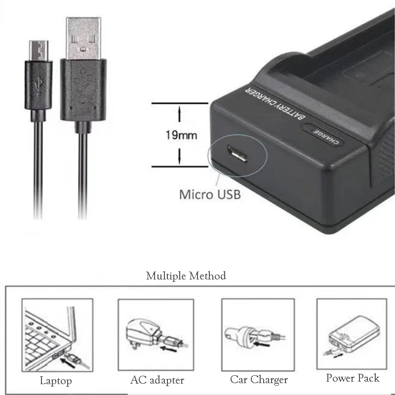 USB Slim Micro Cargador de Baterías EN-EL9 ENEL9 Nikon D40 D40X D60 D3000 D5000 SLR DSLR Cámara Digital Accesorios de Carga . ' - ' . 3