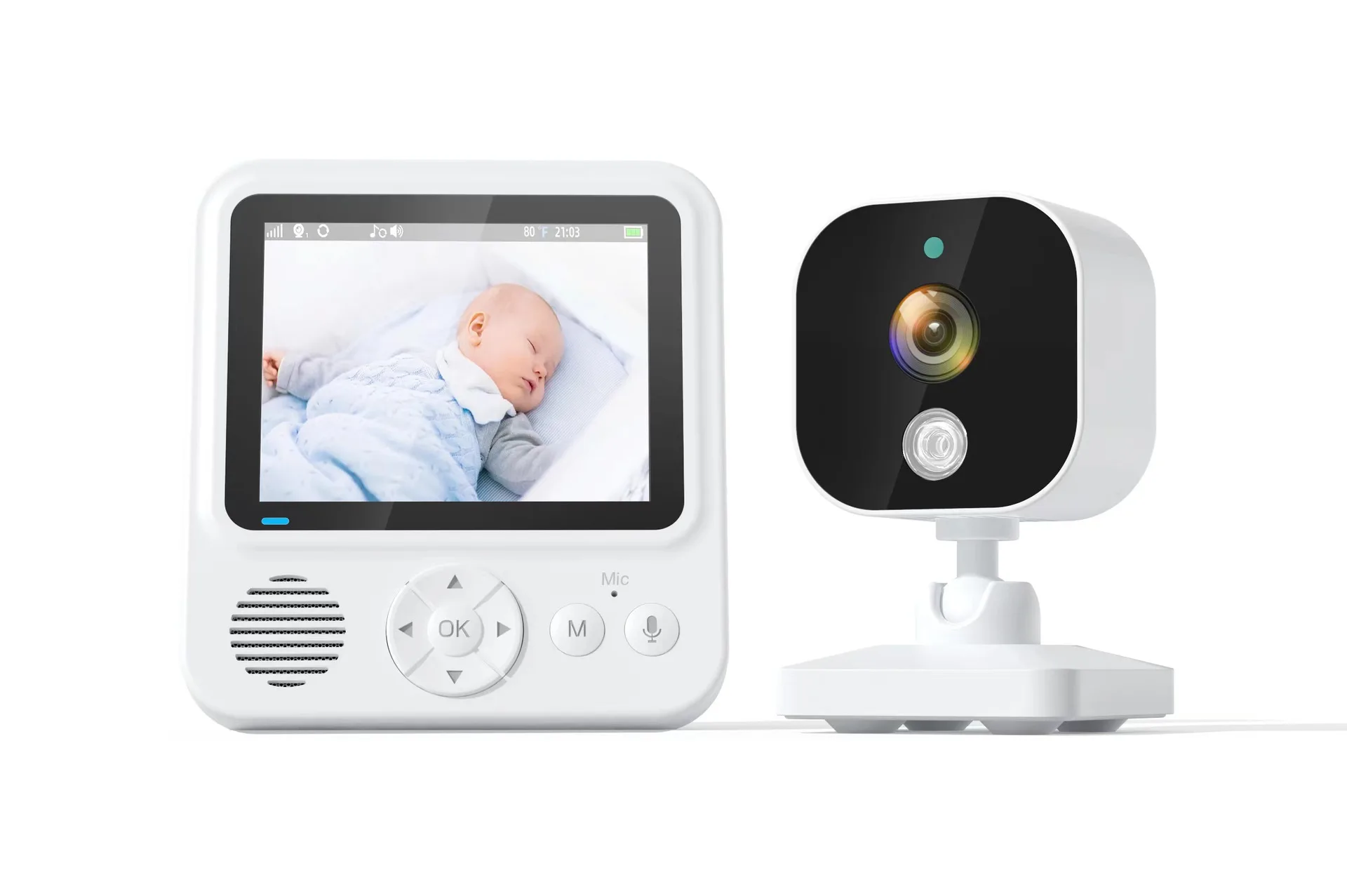 2,8 Pulgadas de 2MP 1080P Monitor Inalámbrico del Bebé de Monitoreo de Temperatura VOX Alimentación Recordar Intercomunicador BabySistter Nanny Cam . ' - ' . 0