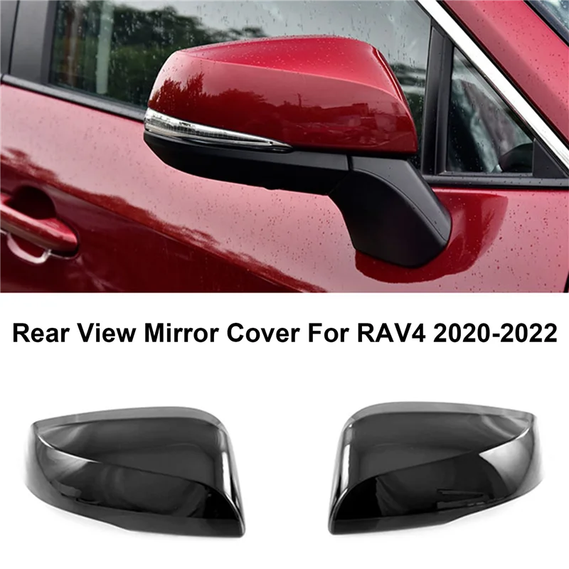 La Fibra de carbono Vista Posterior del Coche de la Puerta de espejos retrovisores Espejo Lateral Cubierta de Tapas Caso de Shell para Toyota RAV4 2020-2022 . ' - ' . 2