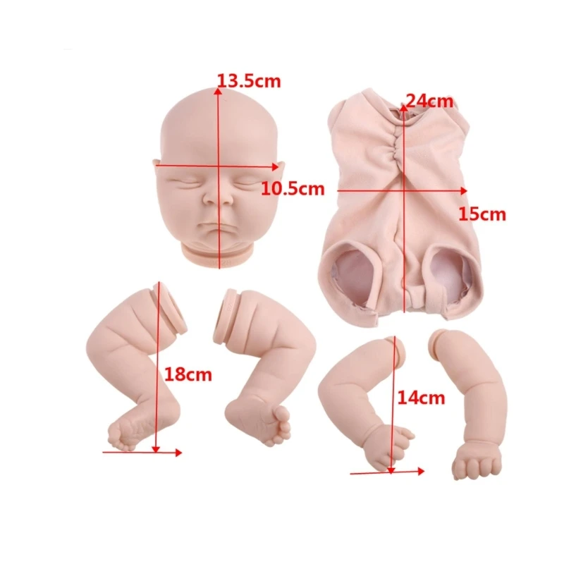 Sin terminar de MUÑECA de BRICOLAJE en Blanco Simulado Bebé Suministros de Vinilo Hizo Suelto Juguete Bebé de Regalo para el Bebé de la Navidad Gi E65D . ' - ' . 4