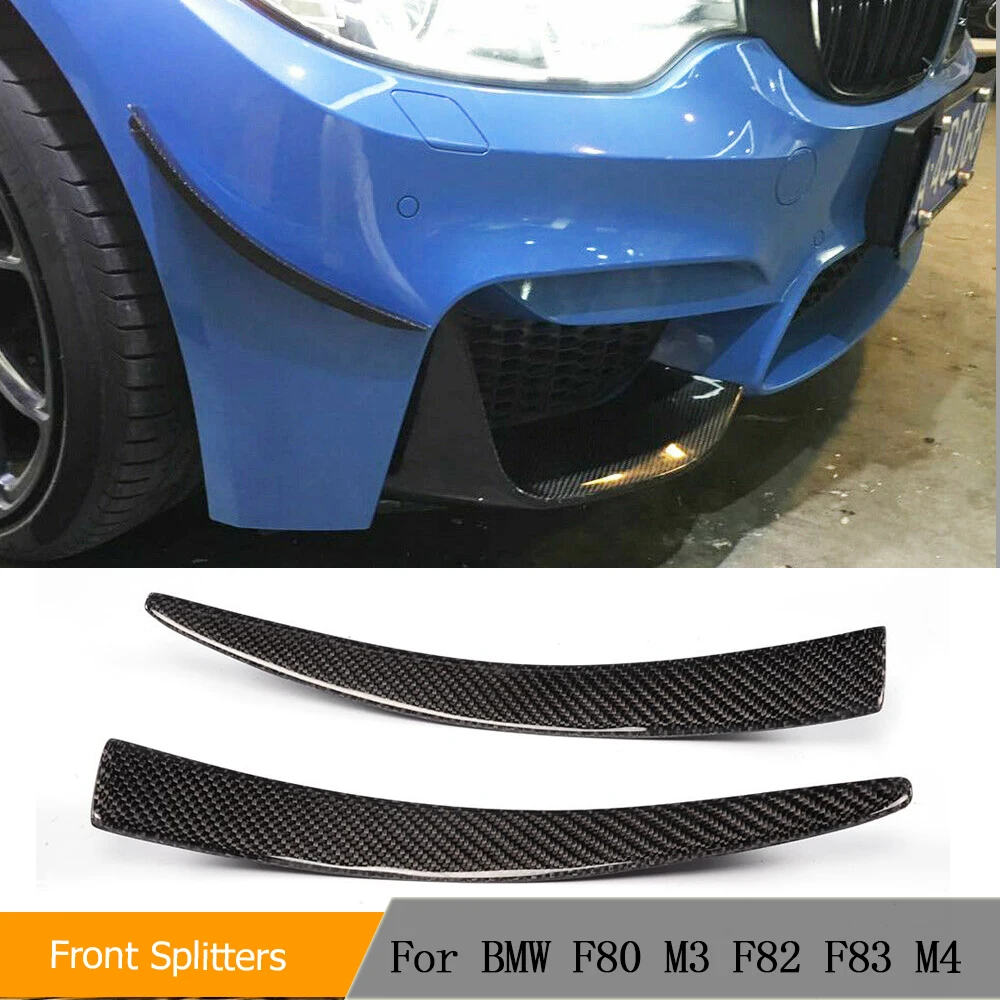 Para BMW M3 F80 F82 F83 M4 2014 - 2018 de Fibra de Carbono del Coche de Parachoques Delantero de Moldeo Adornos de Decoración de Fibra de Carbono/FRP 2PCS/SET Canards . ' - ' . 0